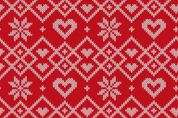 Winter Holiday seamless knitted pattern. Vector background for Merry Christmas and Happy New Yeary. Illustration. — 스톡 벡터