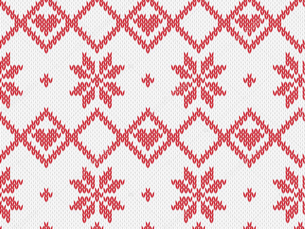 Winter Holiday seamless knitted pattern. Vector background for Merry Christmas and Happy New Yeary. Illustration.