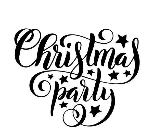 Vrolijk kerstfeest handgeschreven letters. Belettering design kaartsjabloon. Vector. — Stockvector