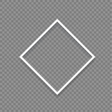 Tasarım şeffaf arka plan üzerinde boş sınır şablonu. Vektör