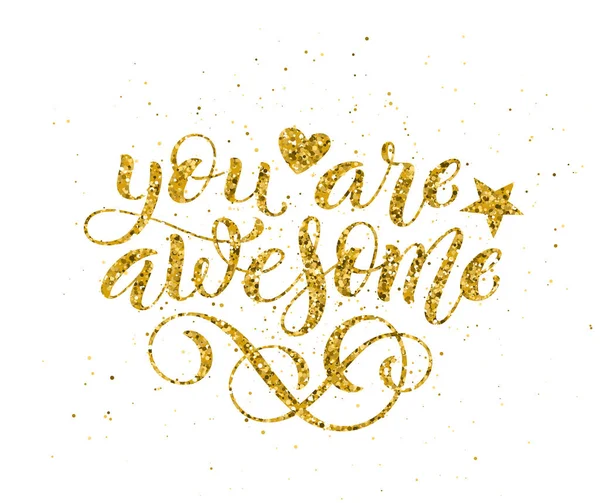 Awesome el yazı yazıldı vardır. İlham alıntı olduğunu. Vektör