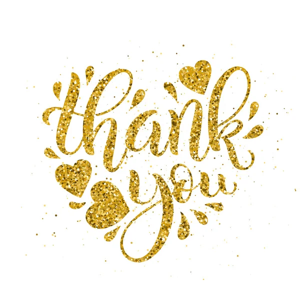 Thank You lettering. Hand drawn calligraphy. Vector — Stock Vector
