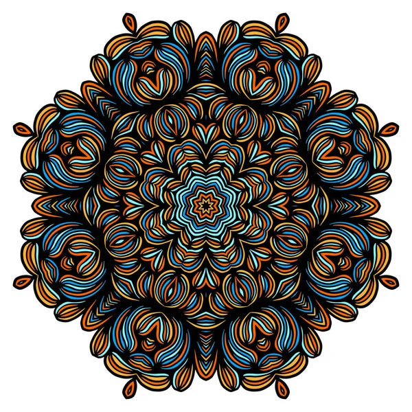 Vintage dekor elementleri oryantal desenli. Yoga şablonu. Mandalalar. İslam'ın Arapça ve Hint kültürü. Vektör. — Stok Vektör