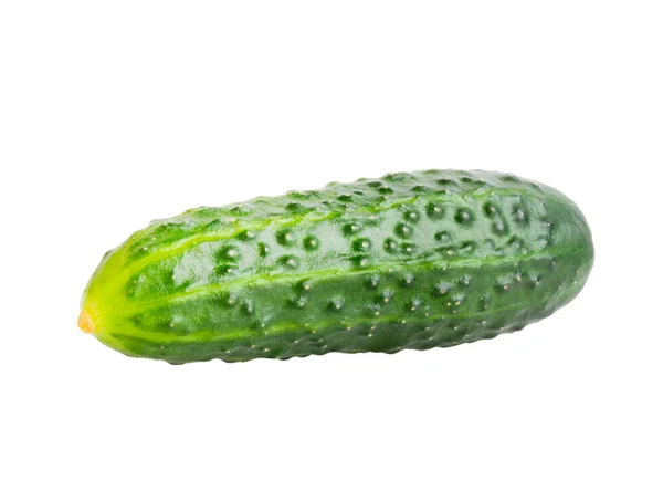 Green cucumber. Vegetable isolated over white background. — Stock Photo, Image