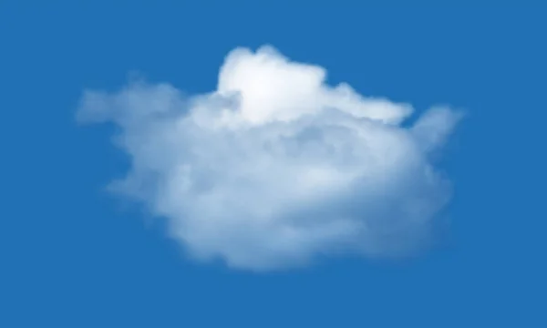 Realistic cloud over blue sky background. Vector illustration. — Stock Vector