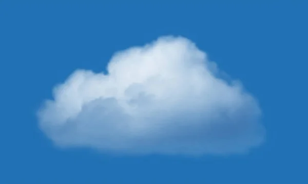 Реалистичное облако на голубом фоне неба. Векторная иллюстрация . — стоковый вектор