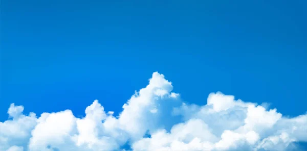 Fundo com nuvens realistas sobre o céu azul . —  Vetores de Stock