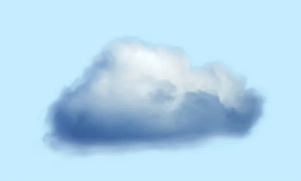 Realistic cloud over transparent background. Vector illustration. — Stock Vector