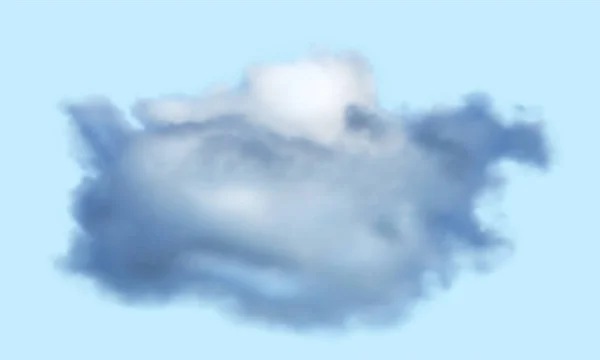 Realistische Wolke über transparentem Hintergrund. Vektorillustration. — Stockvektor