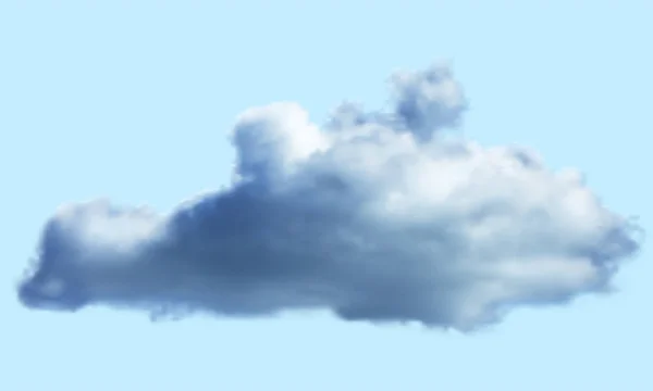 Cloud realistic pe fundal transparent. Ilustrație vectorială . — Vector de stoc