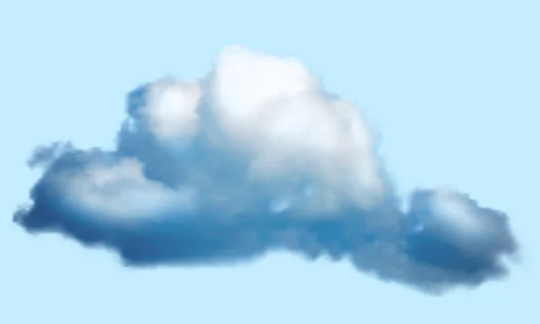 Nube realistica su sfondo trasparente. Illustrazione vettoriale . — Vettoriale Stock