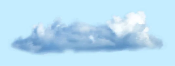 Reális felhő felett átlátszó háttér. Vektoros illusztráció. — Stock Vector