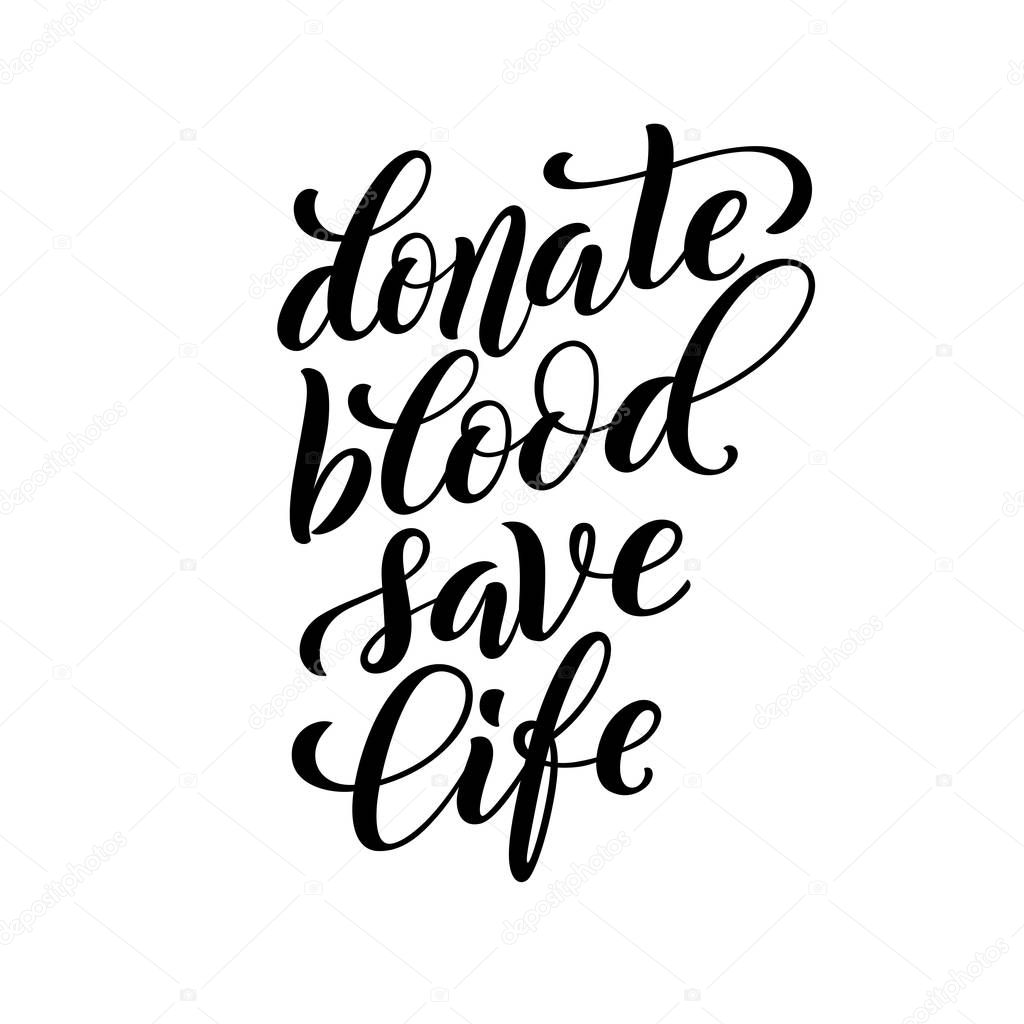 Donate blood save life poster on June 14. Vector illustration.