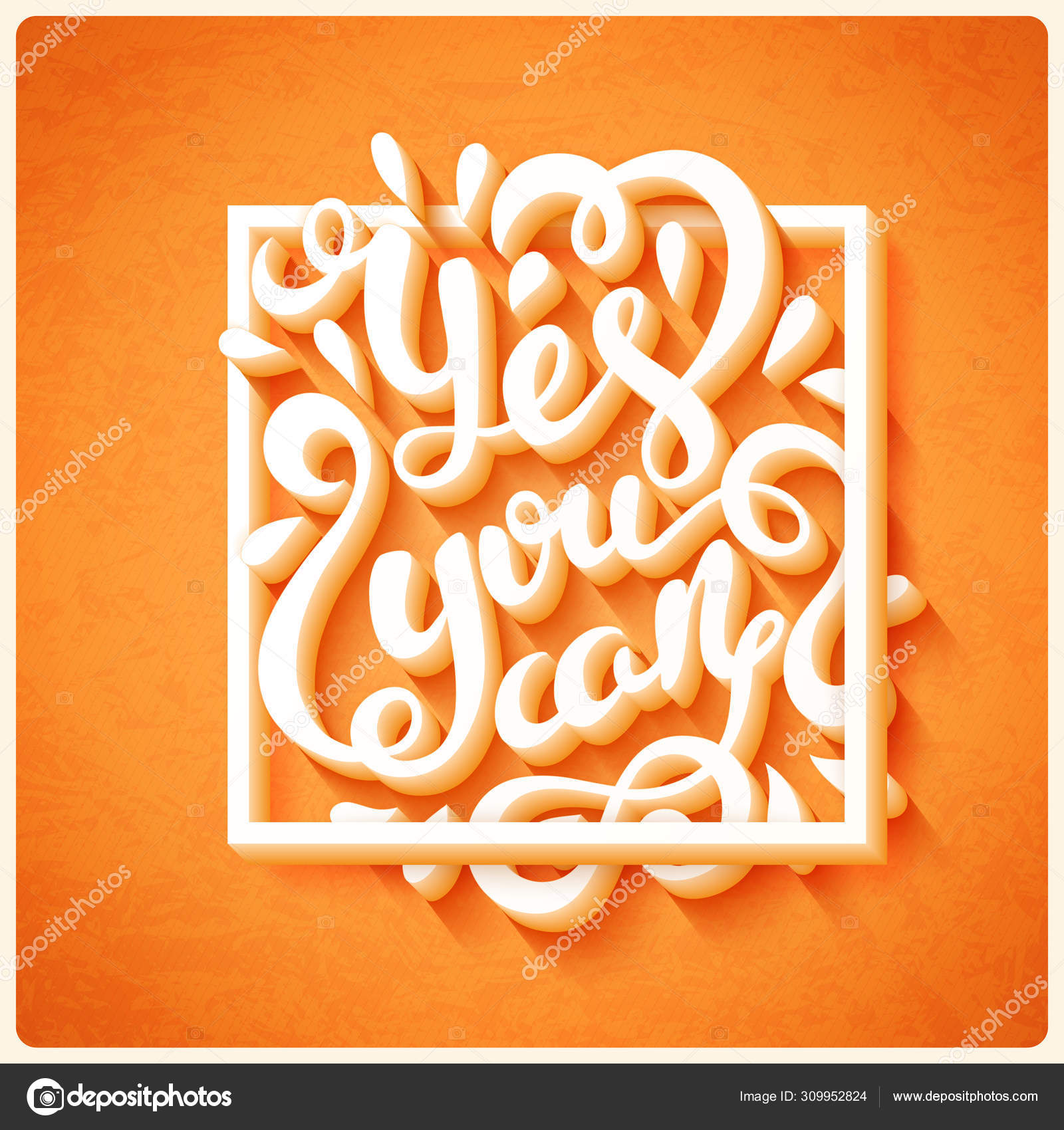 Yes you can poster Stock Vector Image by ©sunnysmilestock_ 309952824