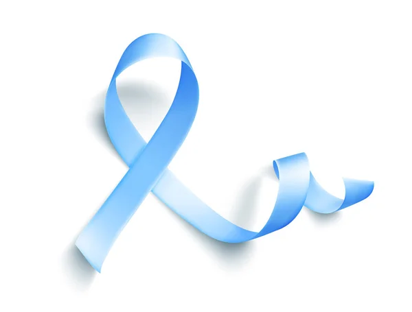 Satinband auf weißem Hintergrund. Realistisches medizinisches Symbol für Prostatakrebs-Aufklärungsmonat im November. — Stockvektor