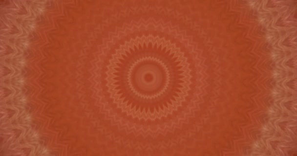 Abstracte Originele Oranje Caleidoscoop Mozaïek Naadloze Ornamentale Mandala Effect Decoratieve — Stockvideo