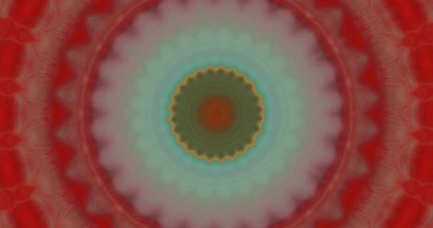 Abstracte Originele Veelkleurige Caleidoscoop Mozaïek Naadloze Ornamentale Mandala Effect Decoratieve — Stockvideo