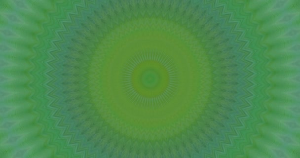 Abstraktní Původní Zelený Kaleidoskop Mozaika Bezešvé Ornamentální Mandala Efekt Dekorativní — Stock video
