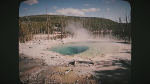 Norris Geyser Medence Yellowstone Nemzeti Parkban Usa Legrégebbi Legdinamikusabb Yellowstone — Stock videók