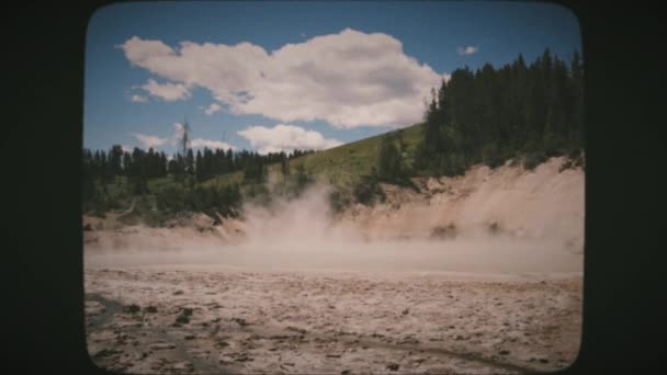 Mud Caldron Área Del Volcán Mud Largo Carretera Grand Loop — Vídeo de stock