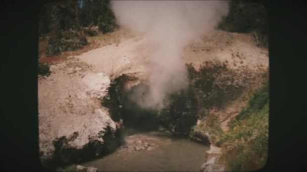 Dragon Mouth Geyser Mud Volcano Area Grand Loop Road Yellowstone — Stock Video