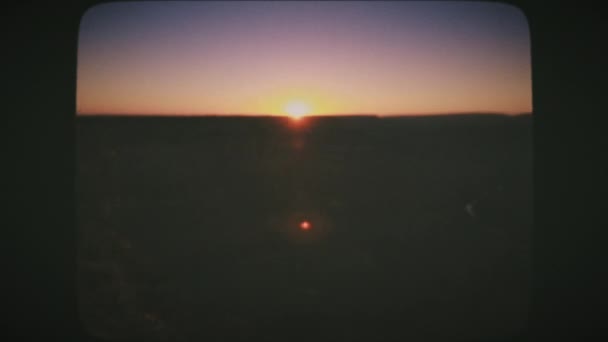 日落在大峡谷国家公园 从霍皮角 古旧电影看 — 图库视频影像