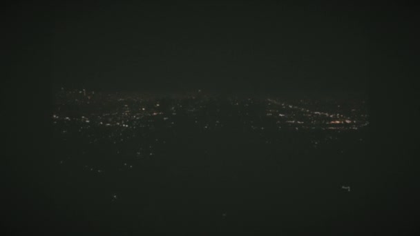 4Th July Fireworks Night Los Angeles High Angle View Griffith — Stock Video