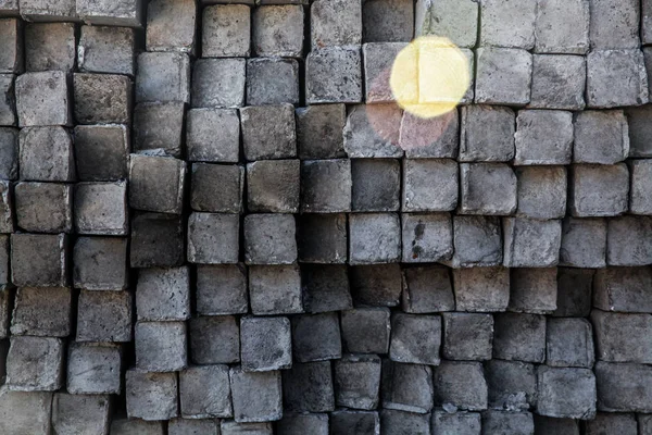 Front and side view of concrete pole pile — Stock Photo, Image