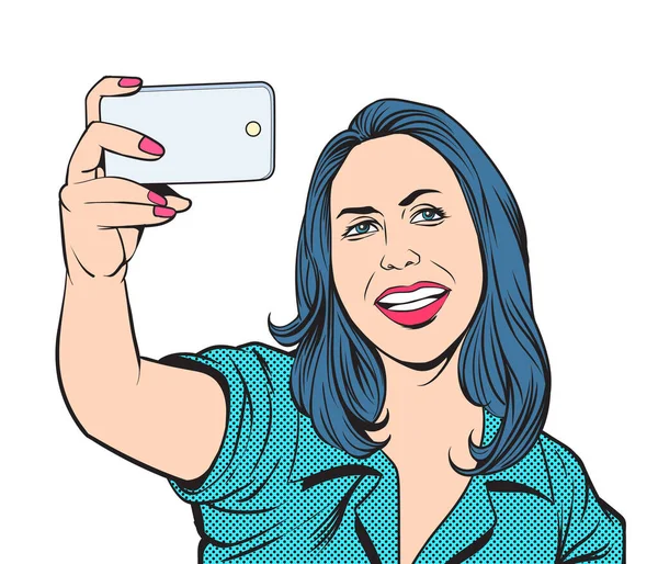 Hermosas Mujeres Jóvenes Tomando Foto Selfie Teléfono Inteligente Las Redes — Vector de stock