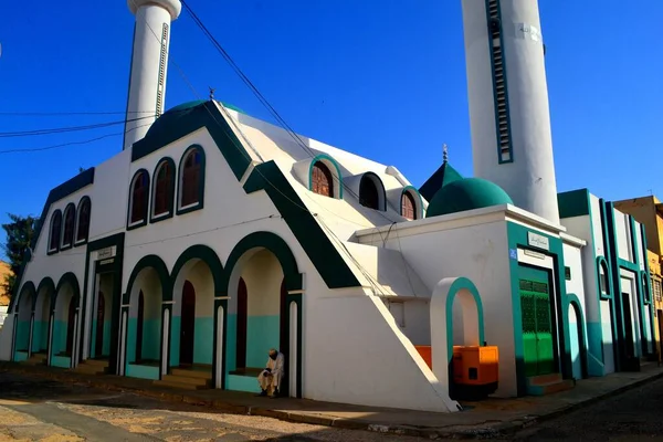 Traditionelle Grüne Moschee Saint Louise Senegal — Stockfoto