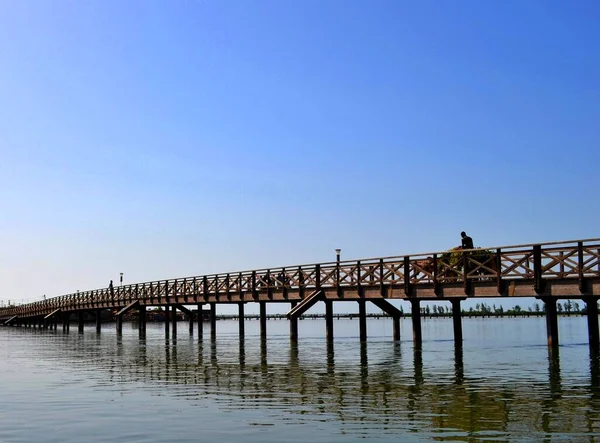 Wooden Bridge Joal Fadiouth Senegal — Stock Photo, Image