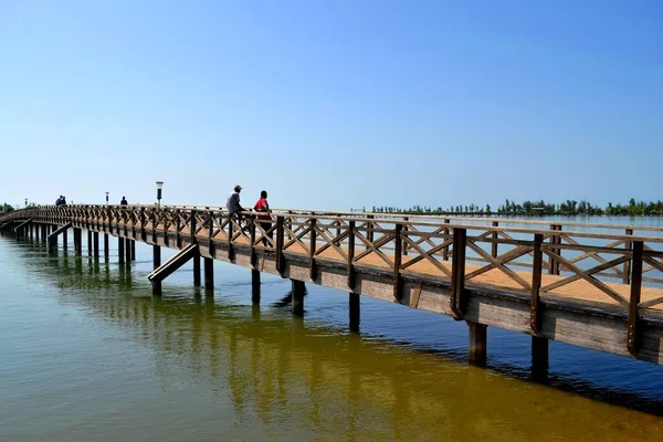 Wooden Bridge Joal Fadiouth Senegal — Stock Photo, Image