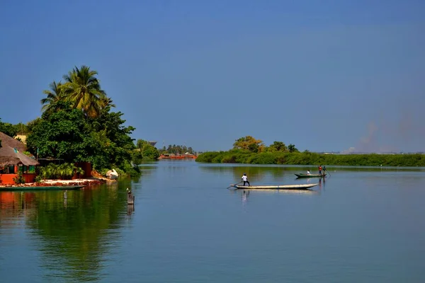 Aguas Tranquilas Del Delta Joal Fadiouth Senegal —  Fotos de Stock