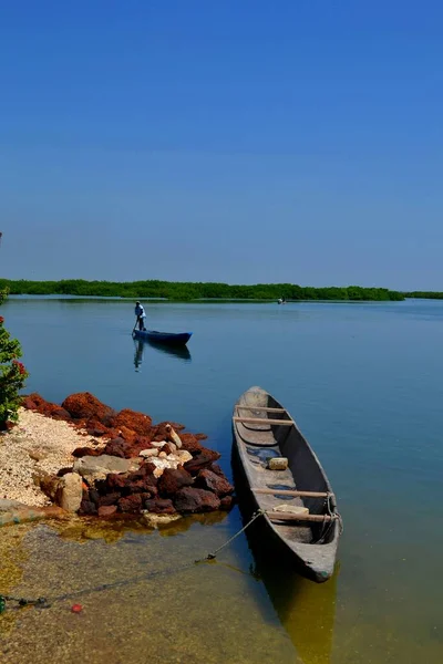 Aguas Tranquilas Del Delta Joal Fadiouth Senegal — Foto de Stock