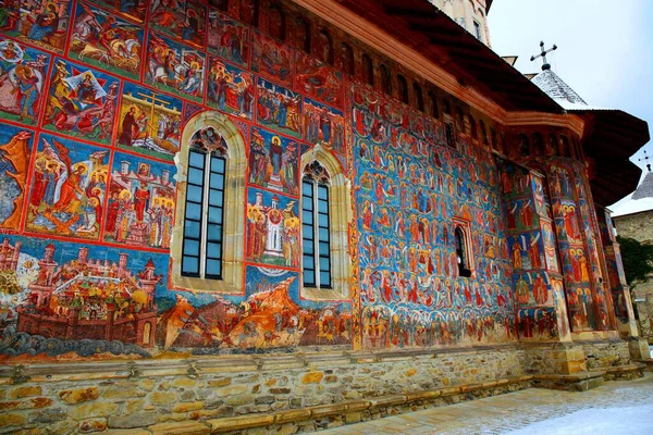 Mosteiro Pintado Condado Suceava Roménia — Fotografia de Stock