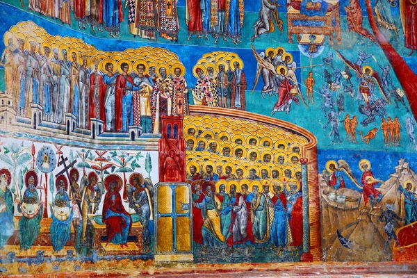 Voronet Unesco Heritage Site Painted Monastery Romania — 图库照片