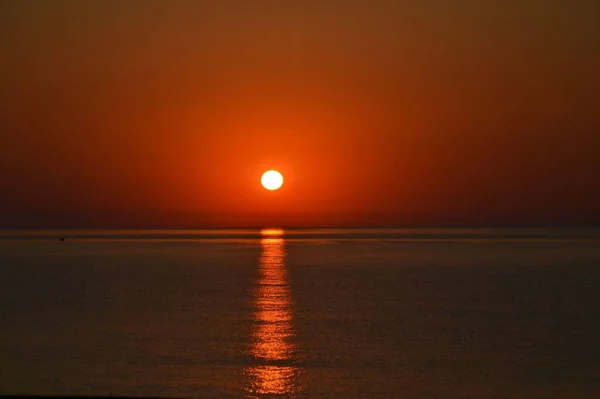 Beau Lever Soleil Sur Mer Vama Veche Roumanie — Photo