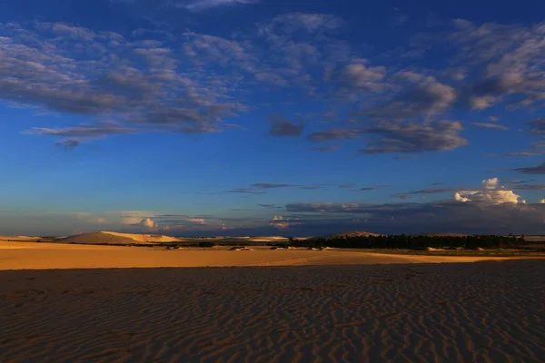 Πανοραμική Θέα Του Dune Ηλιοβασίλεμα Στην Jericoacoara Βραζιλία — Φωτογραφία Αρχείου