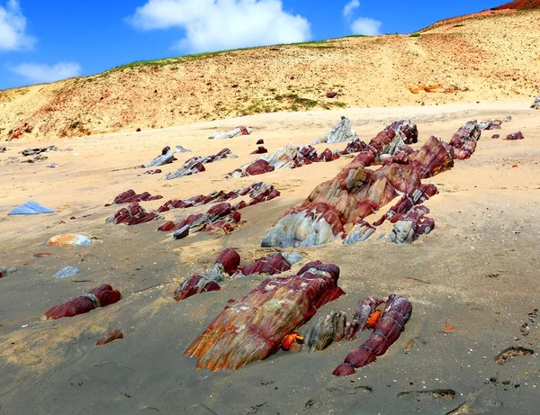 Hermosa Playa Pedregosa Pedra Furada Jericoacoara Brasil — Foto de Stock