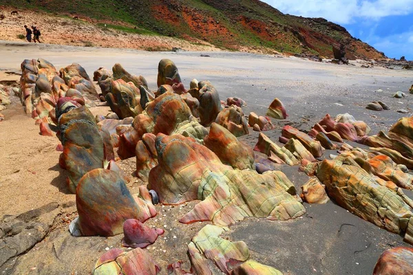 Krásná Kamenitá Pláž Pedra Furada Jericoacoara Brazílie — Stock fotografie