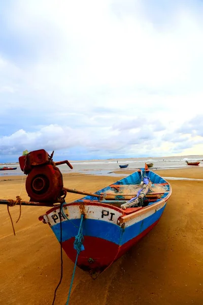 Pôr Sol Praia Parnaíba Piauí Brasil — Fotografia de Stock