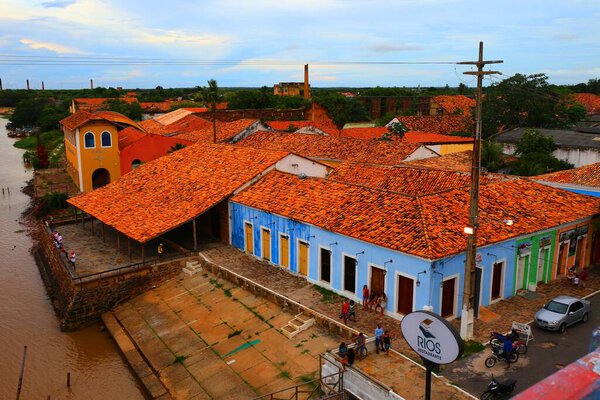 Красивая архитектура в Porto das Parcas, parnaiba, Piaui, Brazil