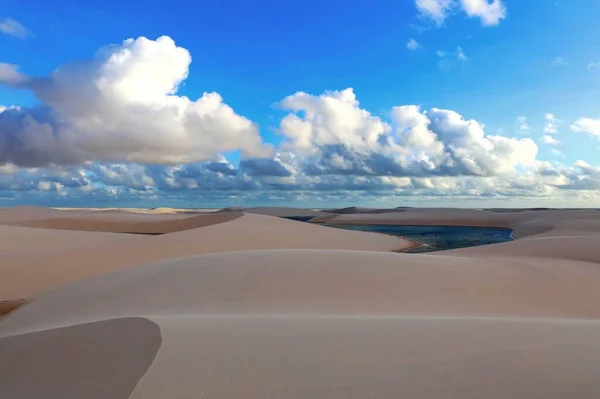 Bellissimo Paesaggio Lagune Turchesi Dune Sabbia Bianca Nel Parco Nazionale — Foto Stock