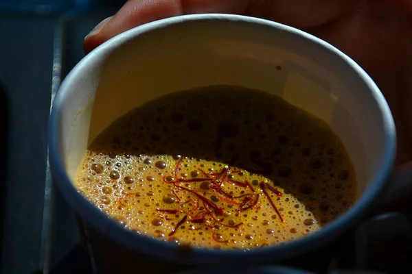Karak Popularna Herbata Mlekiem Omanie — Zdjęcie stockowe