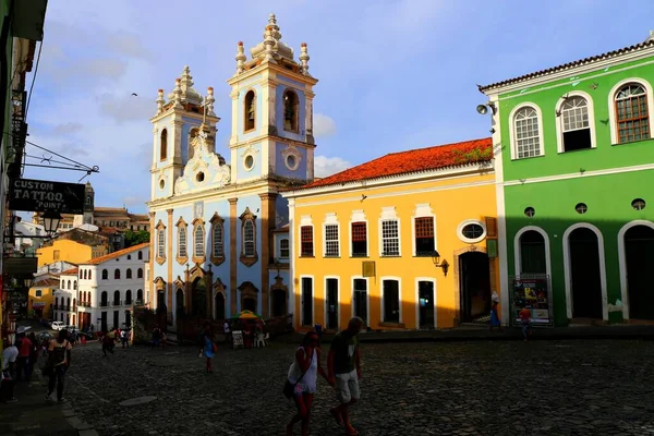 Колоритна Традиційна Архітектура Сальвадорі Баїя Бразилія — стокове фото