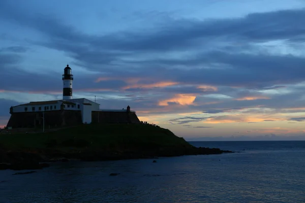 Piękny Widok Morze Farol Barra Salvador Bahia Brazylia — Zdjęcie stockowe