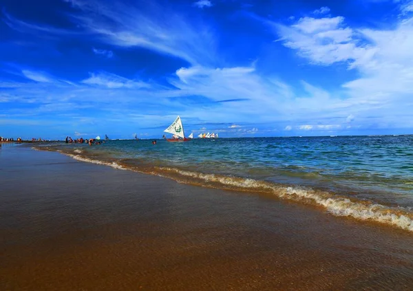 Belo Veleiro Porto Galinhas Pernambuco Brasil — Fotografia de Stock