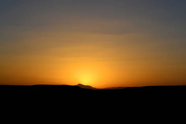 Salida Del Sol Desierto Marruecos África — Foto de Stock