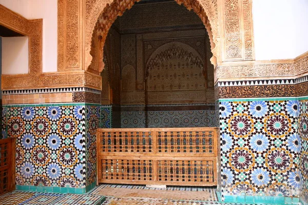 Piękna Tradycyjna Architektura Marrakeszu Maroko — Zdjęcie stockowe