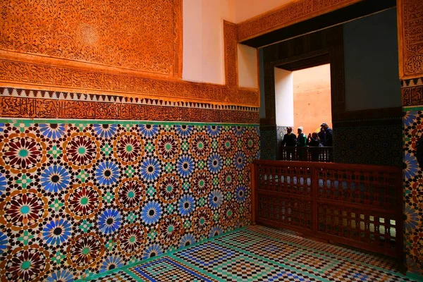 Piękna Tradycyjna Architektura Marrakeszu Maroko — Zdjęcie stockowe
